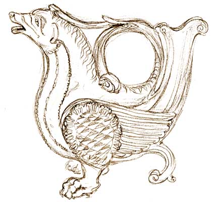 Griffin ewer, Mosan